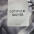 Tribal Cold Shoulder Top Womens Small Gray White Tie Dye Rayon Stretch V-Neck - take2supply