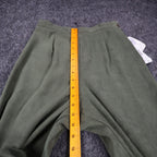 Lucia Trousers Womens Size 8 Y2K Cactus Green Stretch Pleated Straight Leg Pants - take2supply