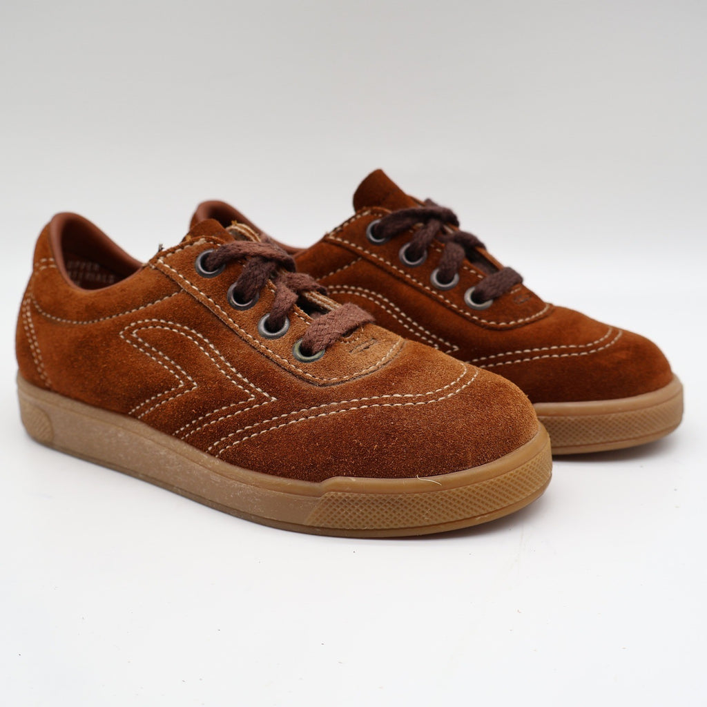 Walker Suede Sneakers Kids Size 12 D Vintage Brown Deadstock Gum Sole 2653 - take2supply