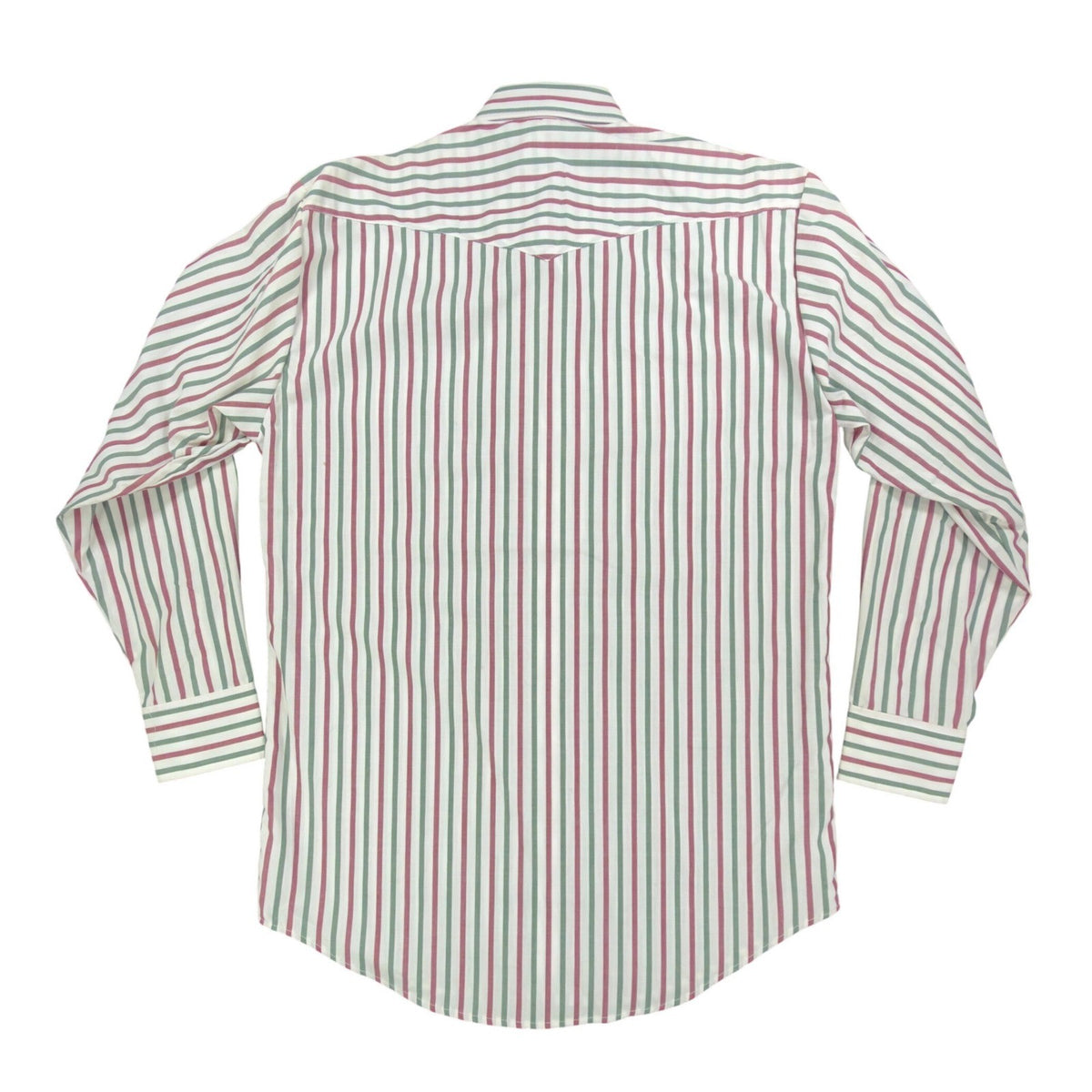 Caravan Vintage 90s Western Button Down Mens M Maroon Green Striped Shirt C430 - take2supply