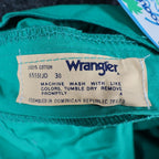Wrangler Coolers Shorts Mens 30 Vintage 90s Green Cotton Patch Pocket 85551JD - take2supply