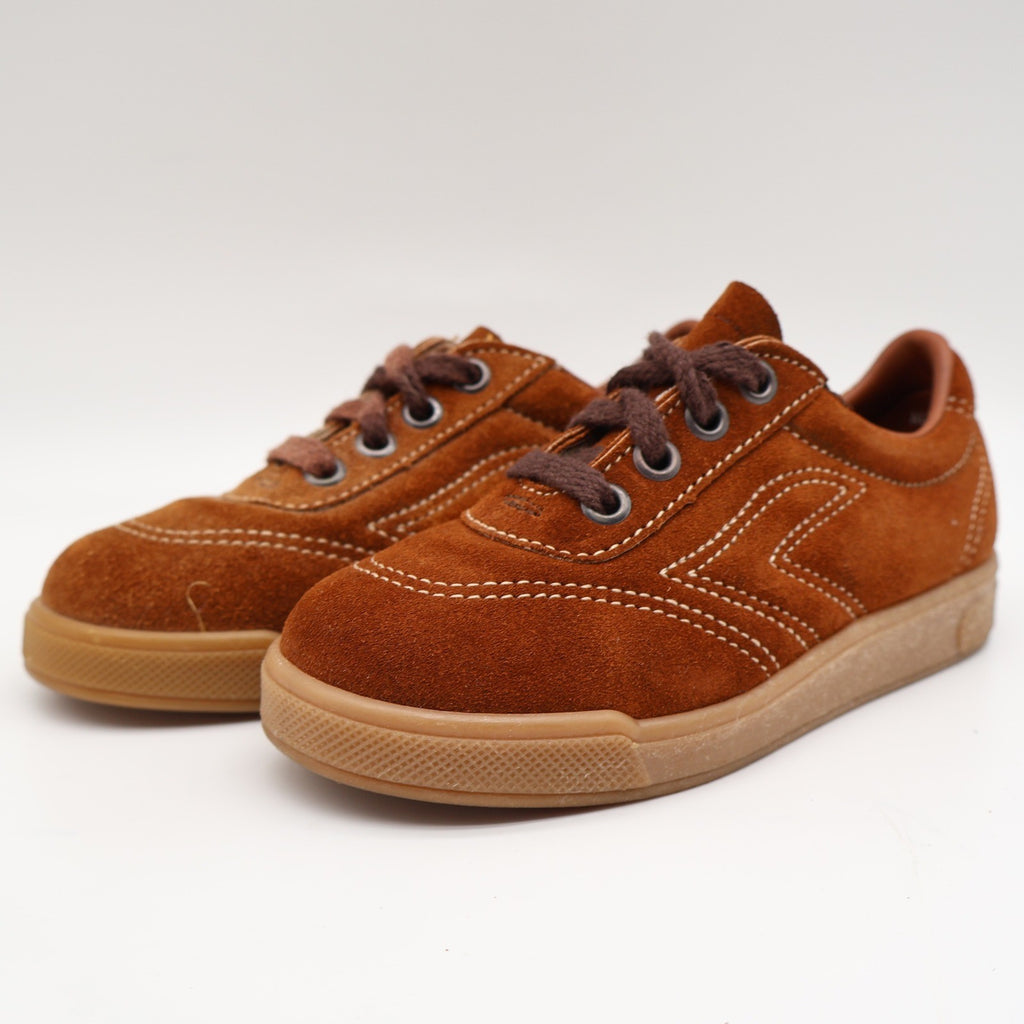 Walker Suede Sneakers Kids Size 12 D Vintage Brown Deadstock Gum Sole 2653 - take2supply