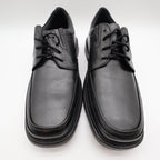 Hush Puppies Prinze Hopper Men's Black Leather Derby Oxford Dress Shoes - take2supply