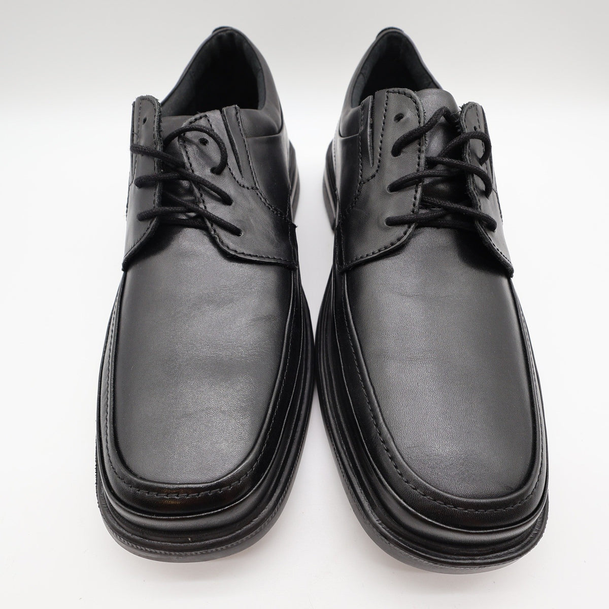 Hush Puppies Prinze Hopper Men's Black Leather Derby Oxford Dress Shoes - take2supply