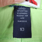 Casual Kiss Flare Pants Womens 10 L Lime Green Cotton Stretch Y2K Style C876 - take2supply