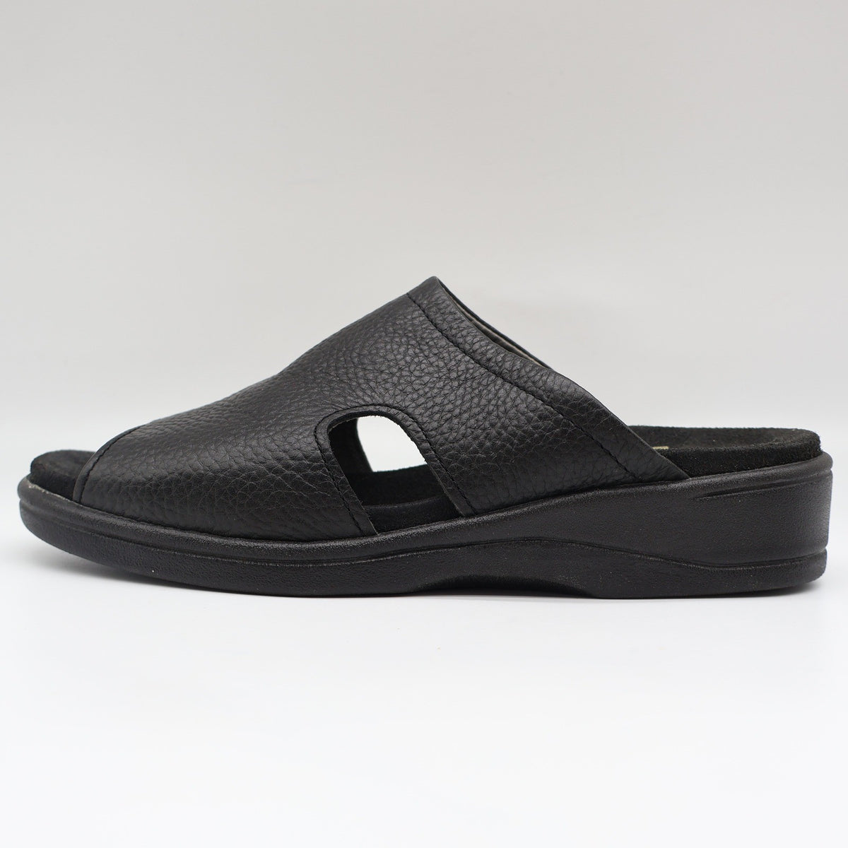 Dexter Comfort Classic Sandals Womens 7.5 Vintage Black Tumbled Leather Slides - take2supply