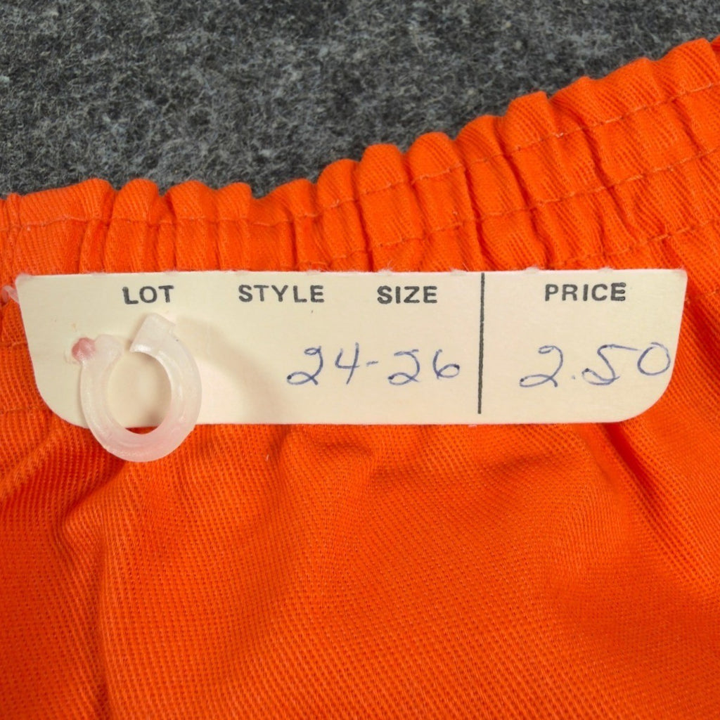 Fruit of the Loom Vintage 70s Gym Shorts Boys XS Orange Cotton NWT - take2supply