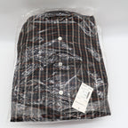 Siegfried & Company Mens M Black Rust Plaid Button Front Shirt NWT NOS - take2supply