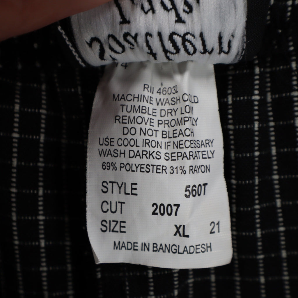 Southern Lady Pants Womens XL Black White Grid Check Elastic Waist NWT NOS - take2supply
