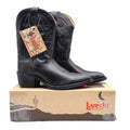 Laredo Western Boots Kids 3 Black Leather J-Toe Cowboy Boots 28-2210 New - take2supply