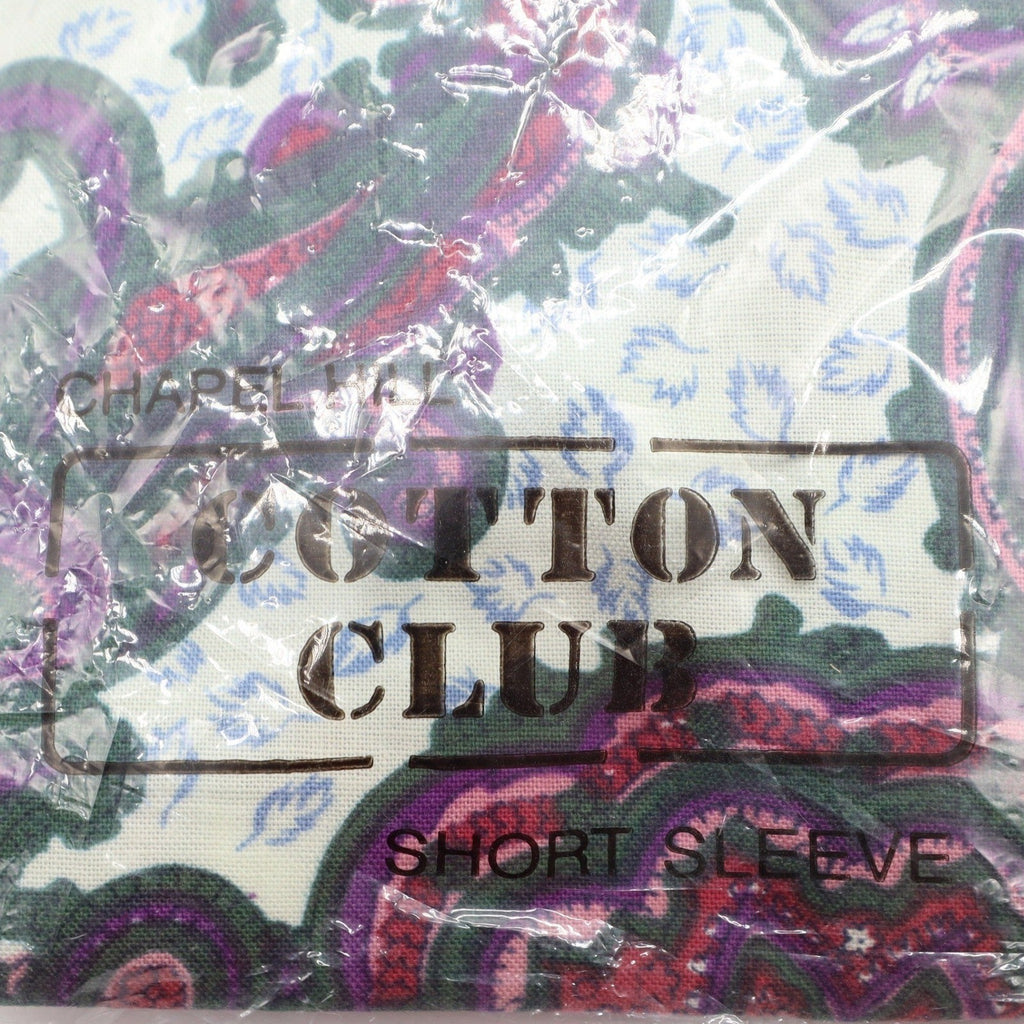 Cotton Club Chapel Hill Shirt Mens Medium Paisley Short Sleeve Cotton USA New - take2supply