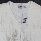 tm sport by that's me! Knit Vest Women Large NWT Vintage Y2K Cream Ramie Cotton - take2supply