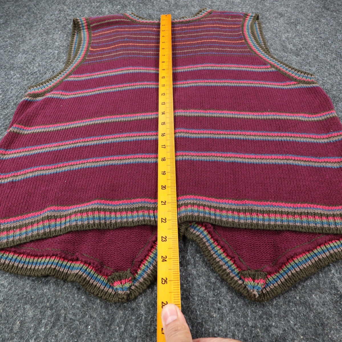 Donnkenny Sweater Vest Womens Medium Vintage 90s Burgundy Beaded Ramie Cotton - take2supply