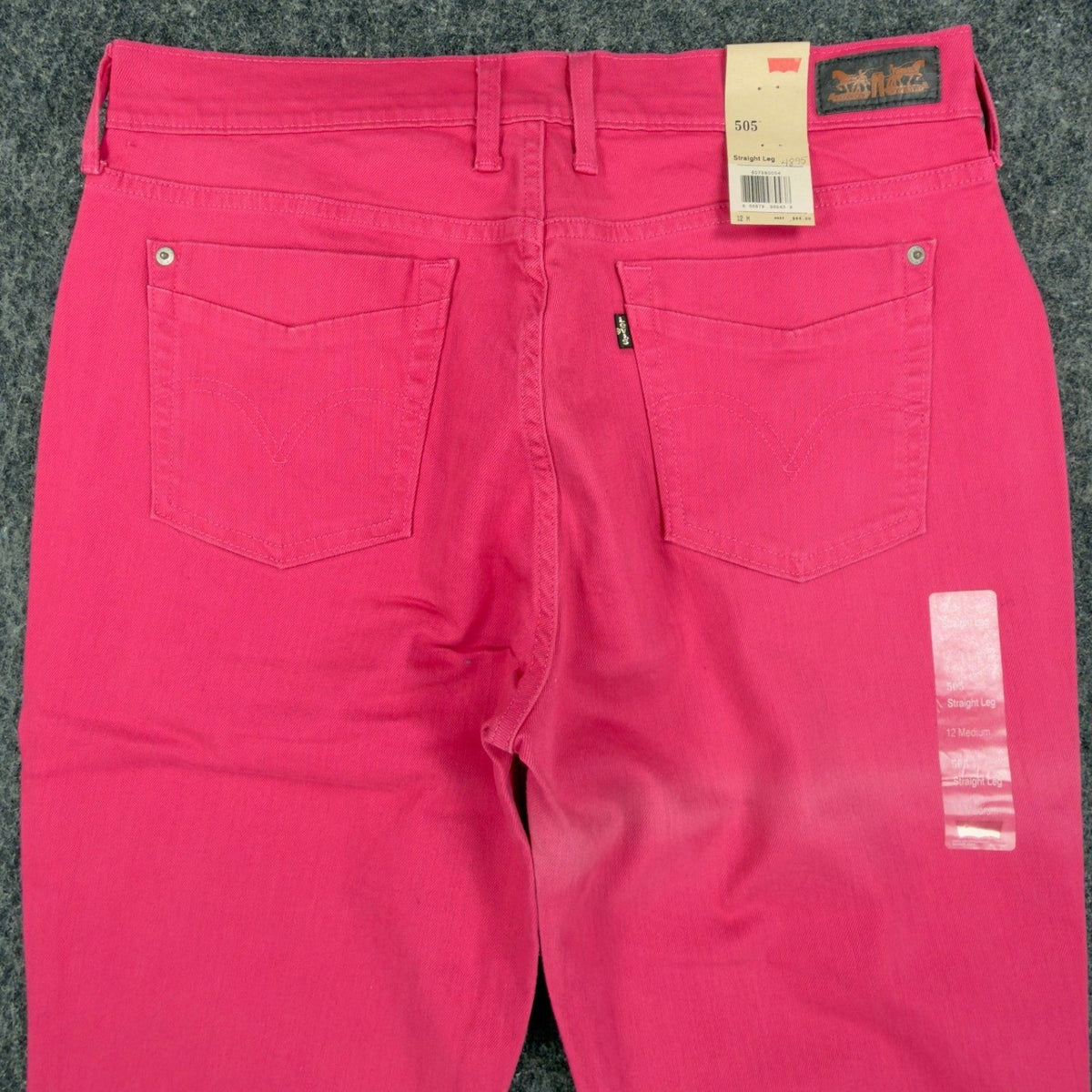 Levi's 505 Straight Leg Jeans Womens 12 Pink Cotton Blend NWT - take2supply