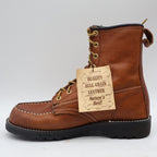 Tuff-Welt Work Boots Mens 7 Vintage Brown Full Grain Leather Moc Toe USA 332 - take2supply