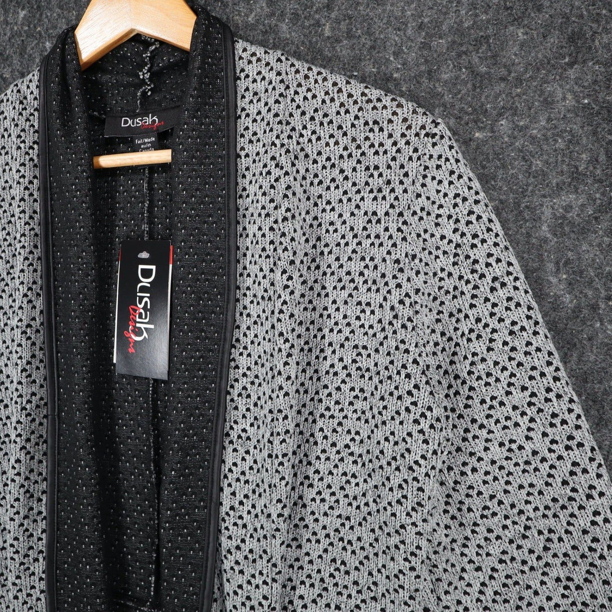 Dusak Designs Open Front Cardigan Womens S Textured Knit Made in Canada NWT - take2supply