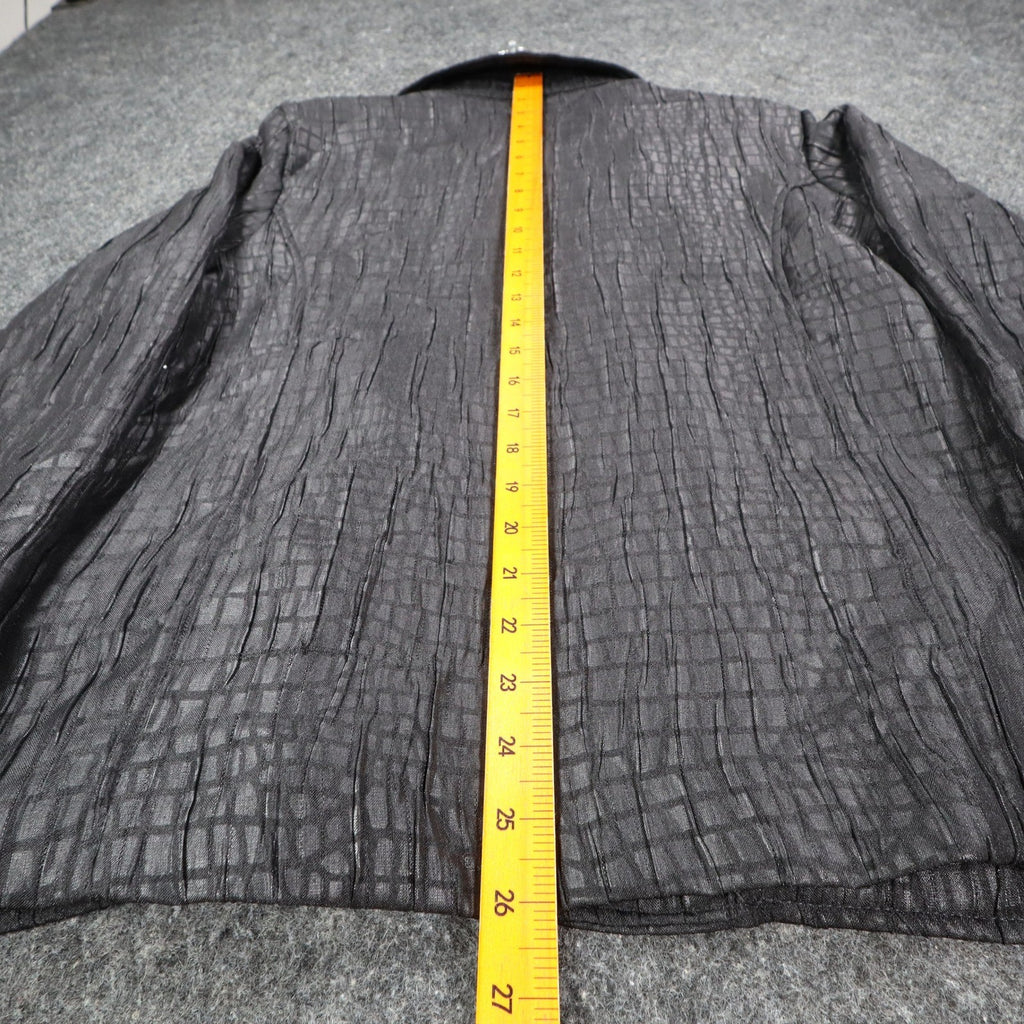 N Touch Zip Up Jacket Womens 14 Black Textured Crinkle Mock Neck New NWT - take2supply