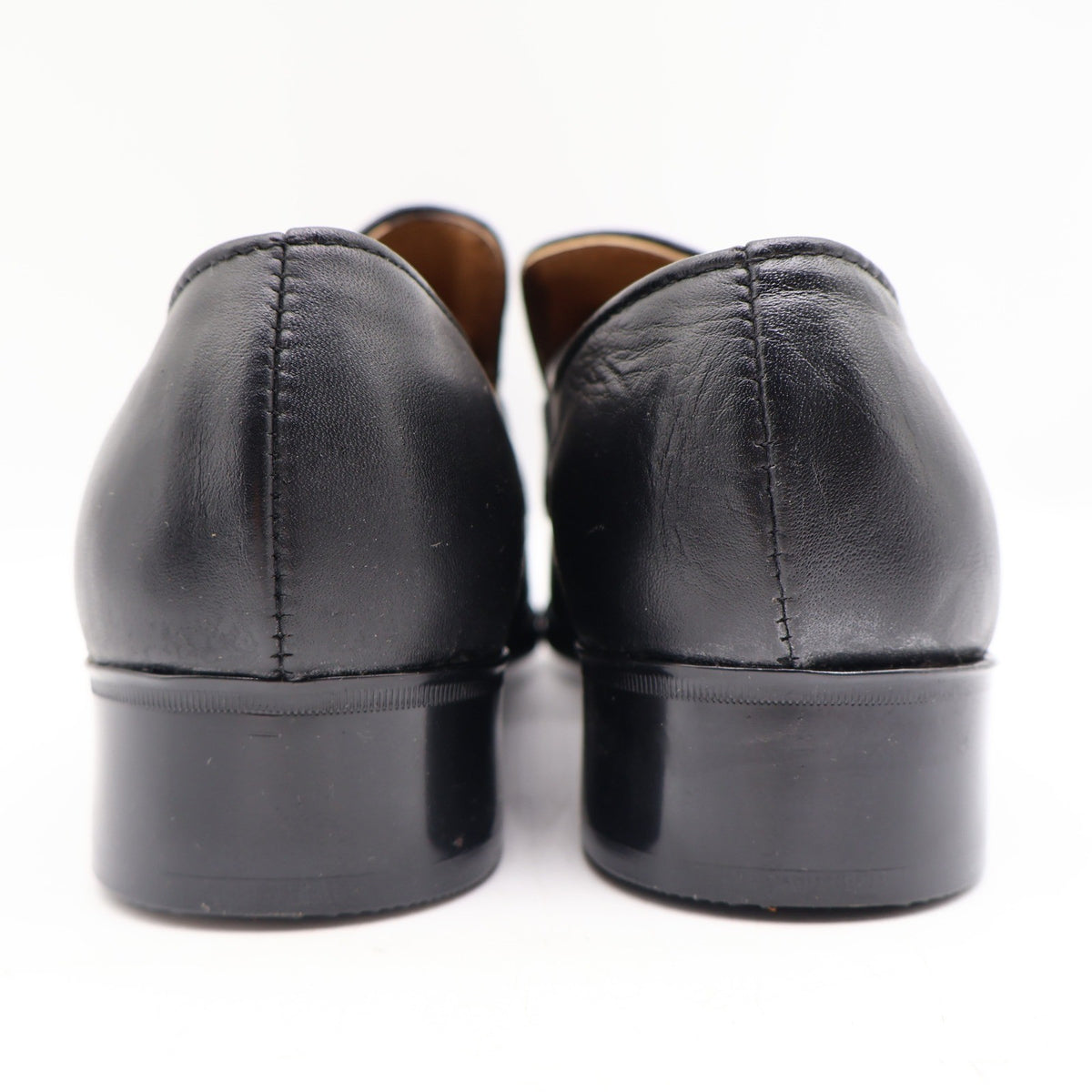 Barclay Slip On Loafers Mens 7 D Vintage Black Leather PermaSole USA 95183 - take2supply
