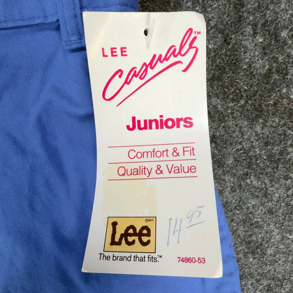 Lee Vintage 80s High Waist Pleated Yoked Shorts Juniors 5 Blue NWT - take2supply