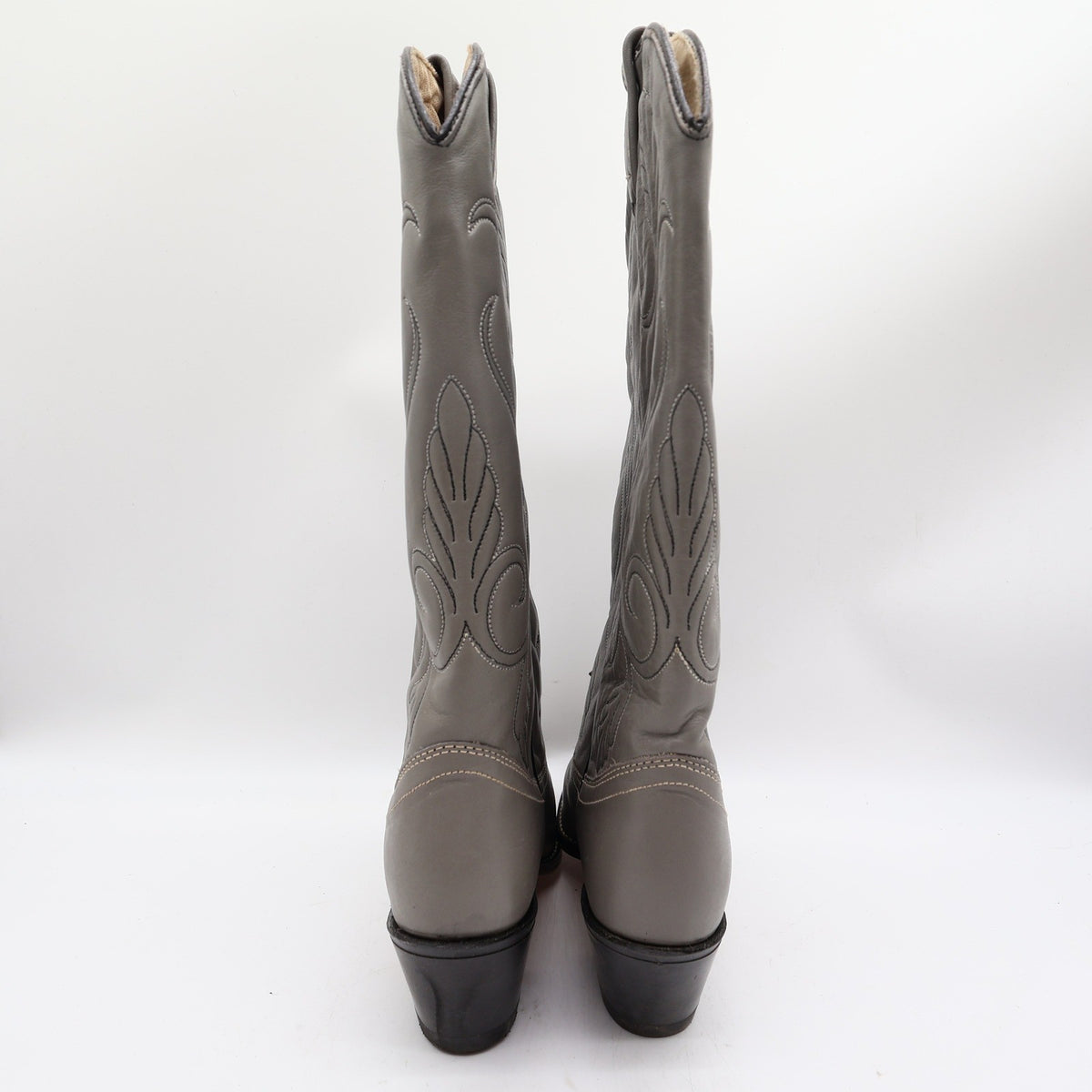 Acme Vintage 80s Cowboy Boots Womens 6 Grey Nappa Leather New Box 692 - take2supply