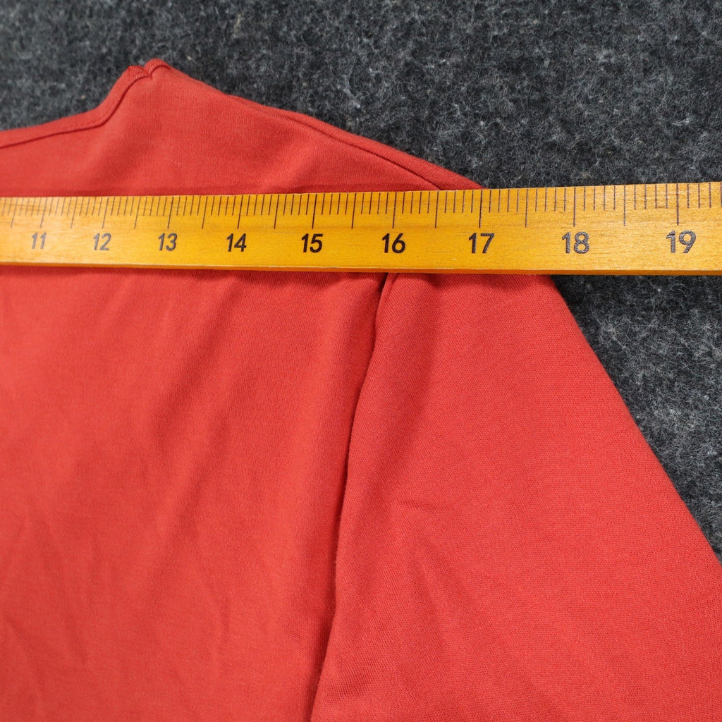 Links 3/4 Sleeve V-Neck Top Small Vintage Y2K Red Beaded Embellished - take2supply