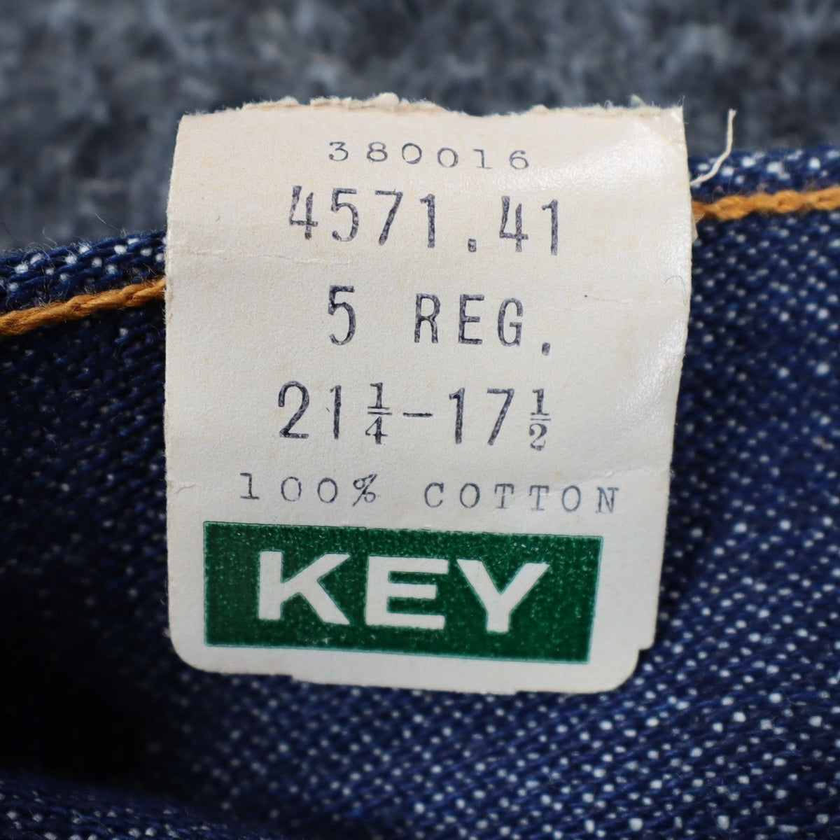 Key Vintage 70s Bell Bottom Jeans Kids 5 Reg Indigo Nu-Weave Denim Deadstock NOS - take2supply