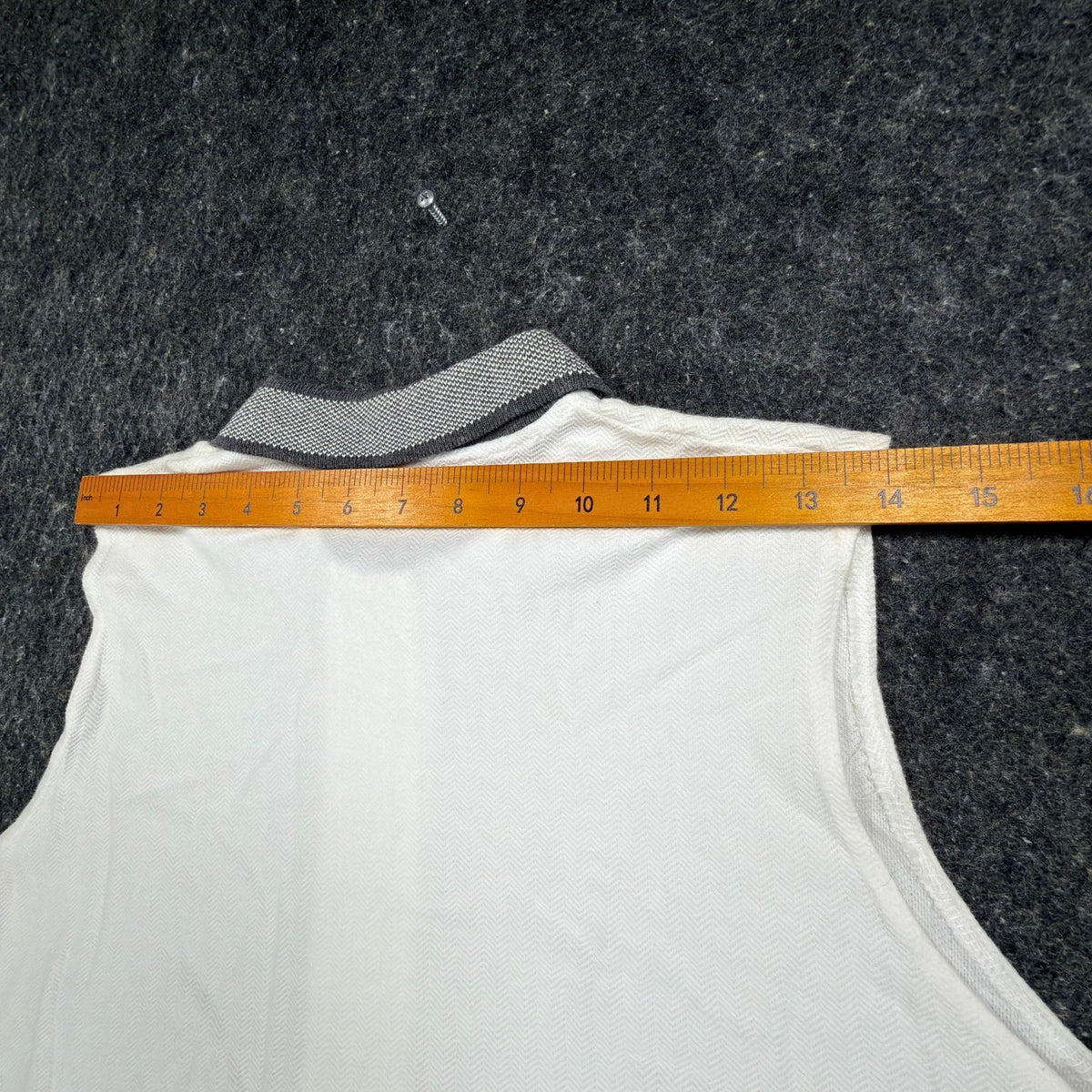 Dunbrooke Vintage Sleeveless Polo Top Womens M White Cotton Herringbone NWT - take2supply