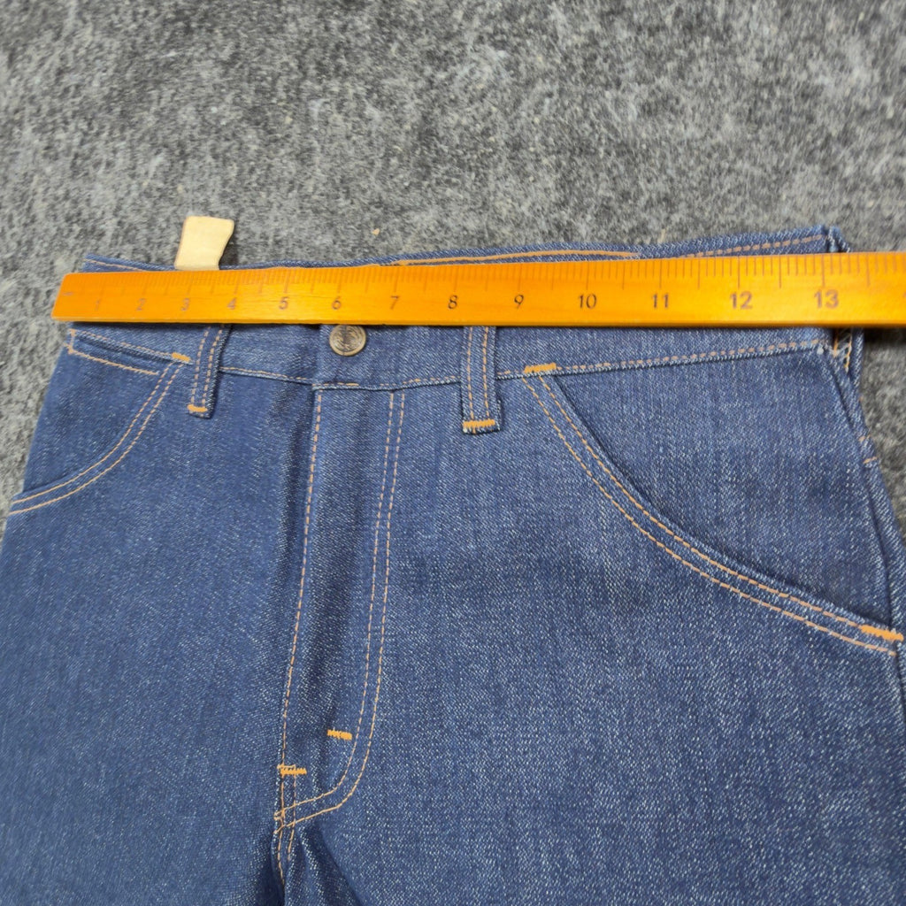 Key Vintage 70s Flare Jeans Boys 16 Reg W 27 L 29 Blue Cotton Deadstock NWT - take2supply