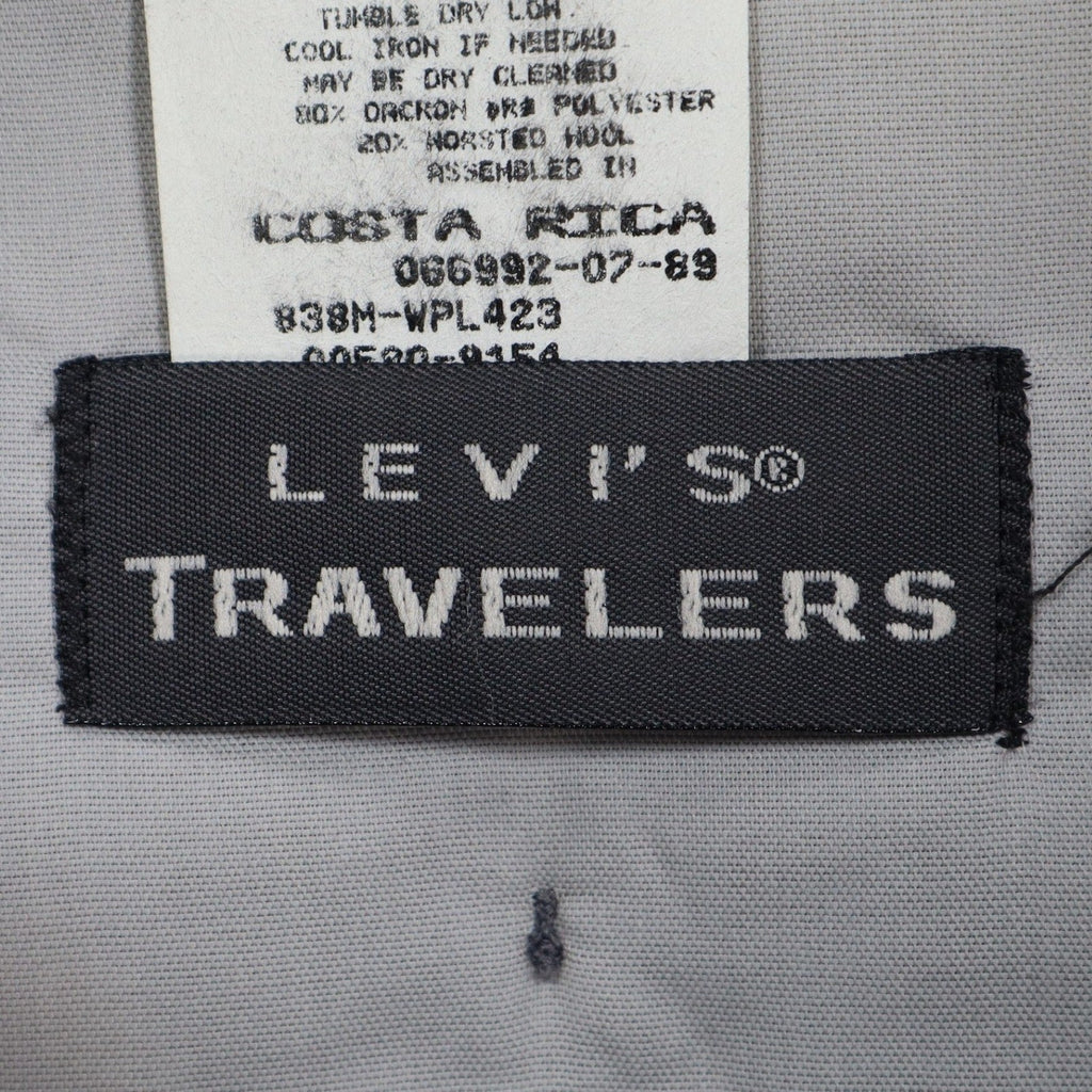 Levi's Travelers Dress Pants Mens 32x32 Vintage 80s Gray Wool Blend Pleated NWT - take2supply