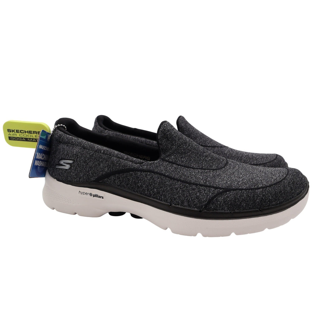 Skechers Go Walk 6 Carice Womens Size 10 Black Grey Slip On Walking Shoes 124541 - take2supply