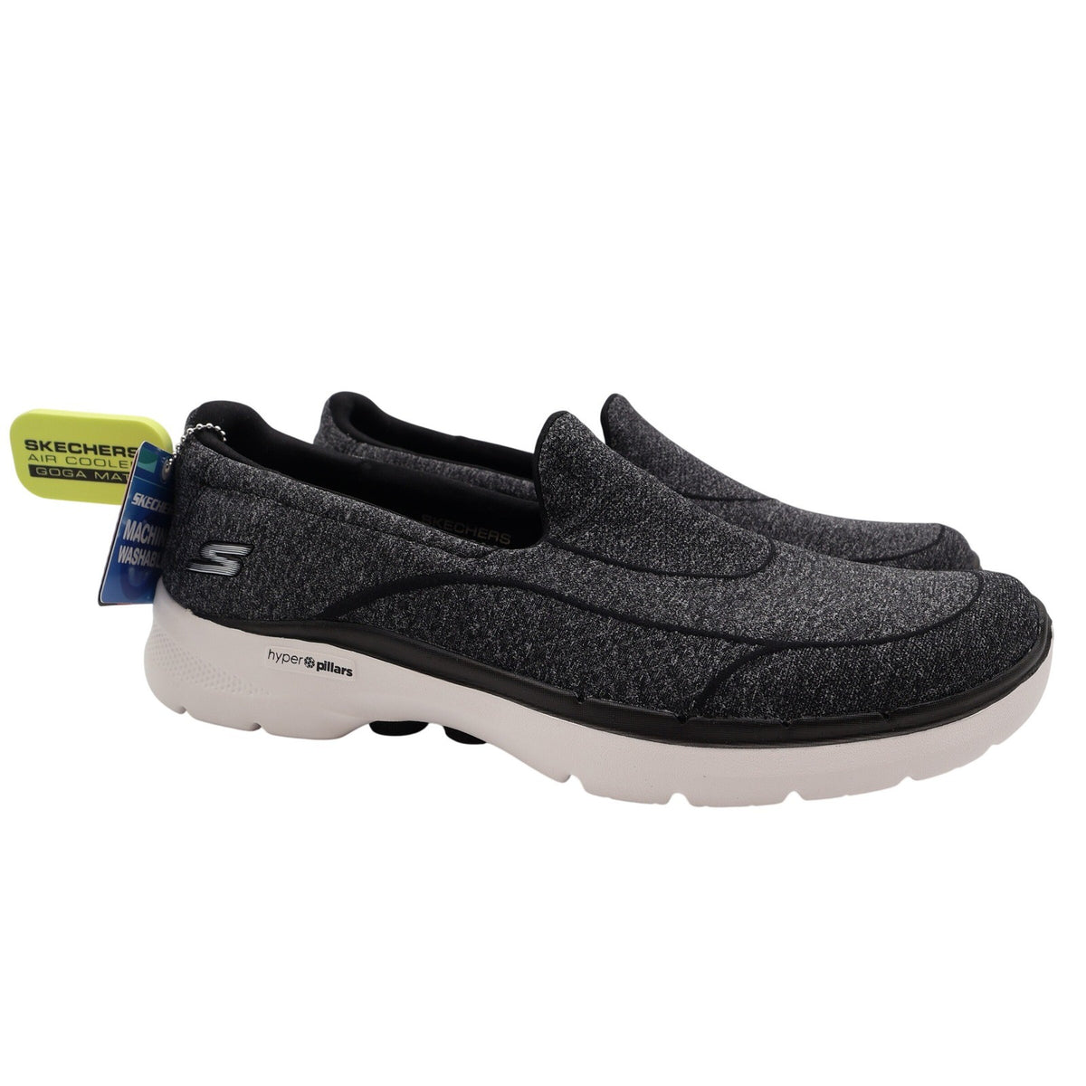 Skechers Go Walk 6 Carice Womens Size 10 Black Grey Slip On Walking Shoes 124541 - take2supply