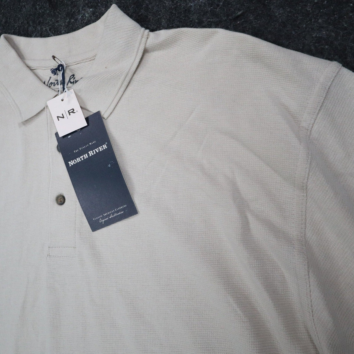 North River Polo Shirt Mens Size M Sandbar Beige 100% Cotton Pique NWT 7110331 - take2supply