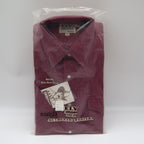 Ely Cattleman Western Shirt Mens 15.5 Burgundy Short Sleeve Pearl Snap NIP - take2supply