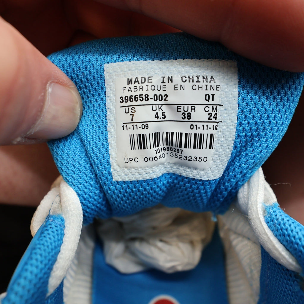 Nike Shox Qualify+ Womens 7 Silver Blue Running Shoes 396658-002 Y2K Style - take2supply