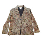 N Touch Paisley Blazer Womens Size S Brown Multi Metallic Single Button NWT - take2supply