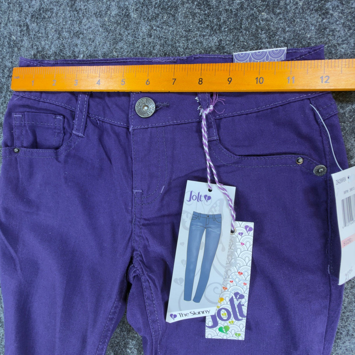 Jolt Y2K Skinny Jeans Girls Size 10 Purple Cotton Embellished NWT - take2supply