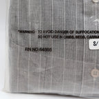 Domani Collection Dress Shirt Mens 16.5 34/35 Grey Grid French Cuff Contrast - take2supply