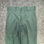 Maverick 70s Vintage Flare Trousers Mens 30x32 Green Polyester NWT Deadstock - take2supply