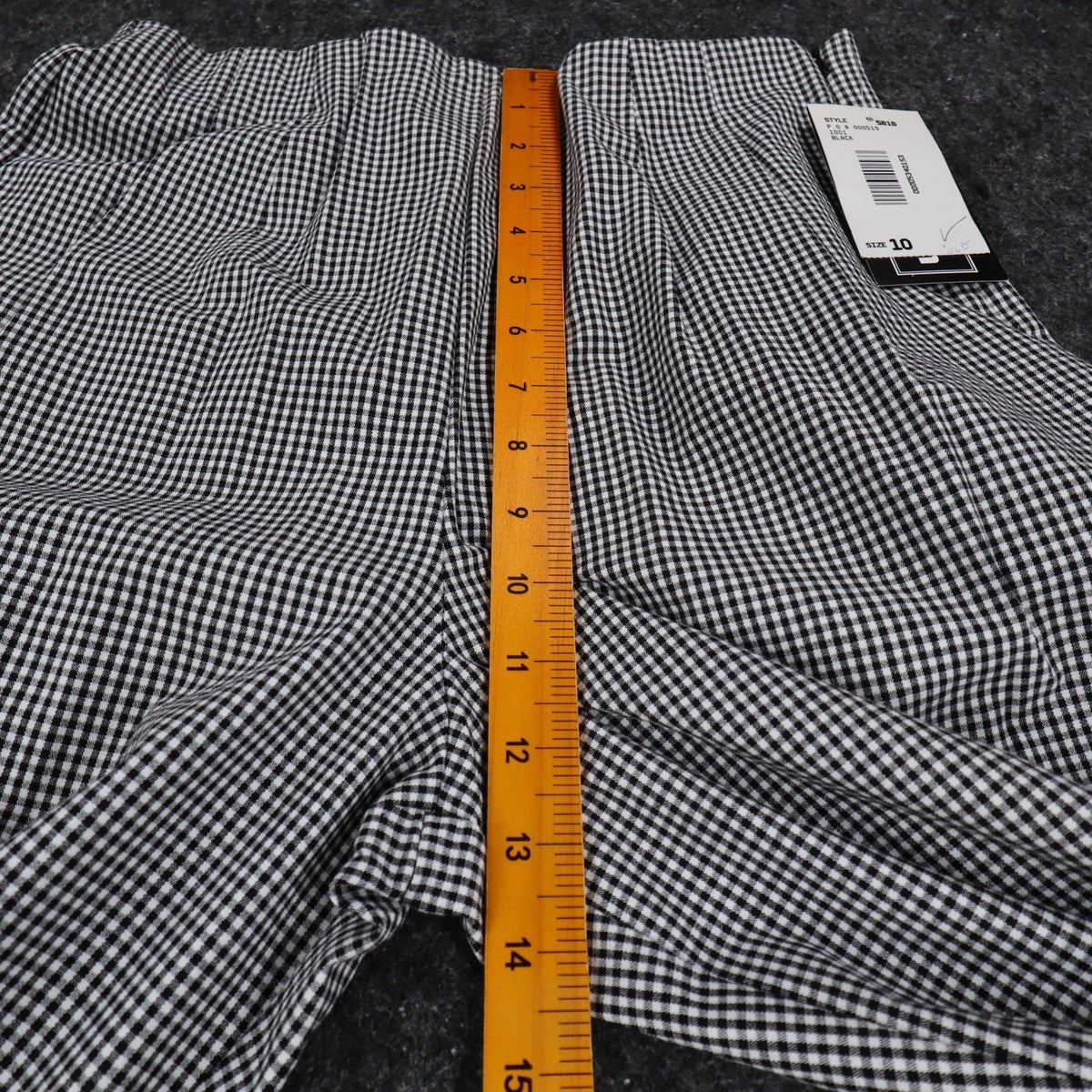Southern Lady Gingham Pants Womens 10 Black White Stretch Straight Leg New C858 - take2supply