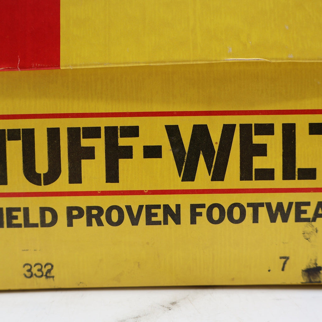 Tuff-Welt Work Boots Mens 7 Vintage Brown Full Grain Leather Moc Toe USA 332 - take2supply