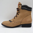 Laredo Western Kiltie Boots Womens 10 Tan Leather Lace Up Fringe 551 New In Box - take2supply