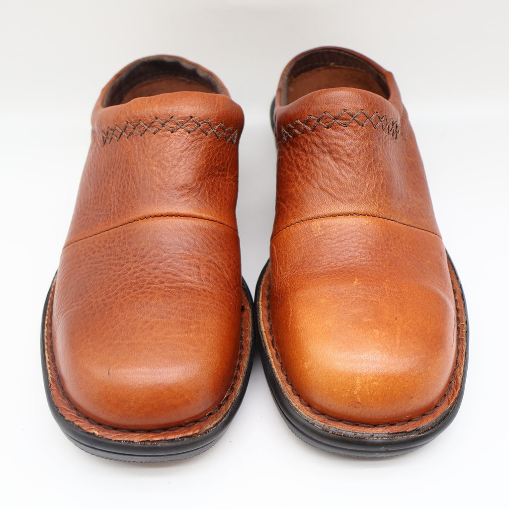 Dexter Escapes Morocco Mules Womens 7 Vintage Cognac Grained Leather Slip On USA - take2supply