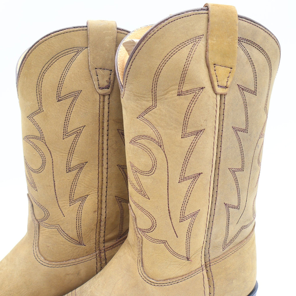 Laredo Western Boots Kids 4.5 D Vintage Tan Leather Deadstock 28-2240 - take2supply