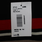 Company Collection Sweater Set Womens M Red Black Striped Cardigan Top USA NWT - take2supply