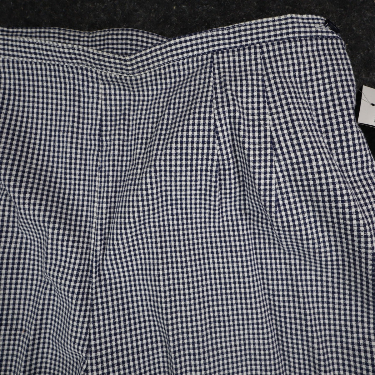 Southern Lady Pants Womens 14 Navy White Gingham Cotton Stretch Side Zip NWT NOS - take2supply