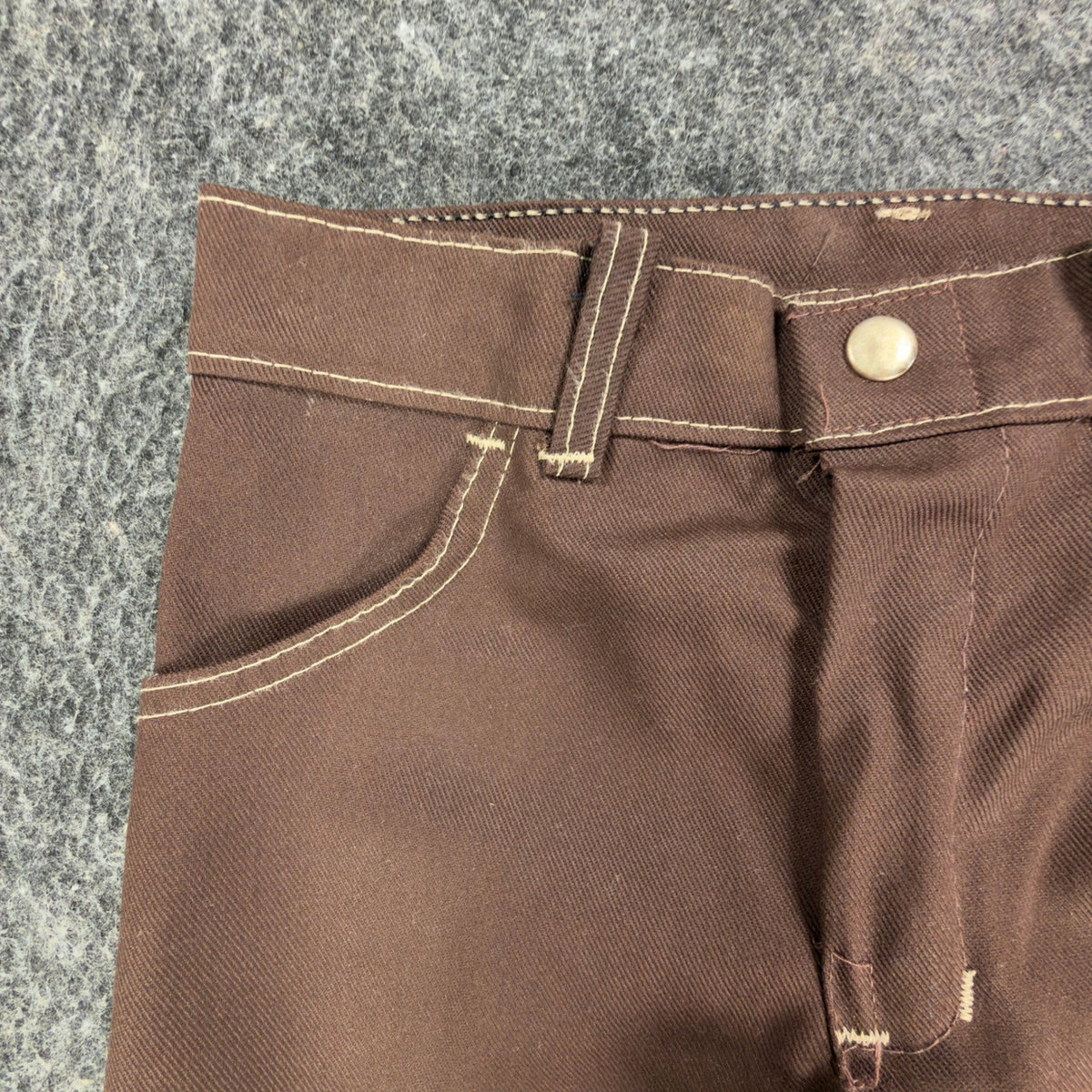 Linchers Vintage 70s Shorts Boys W27 Brown Cotton Poly NWT Deadstock USA Made - take2supply