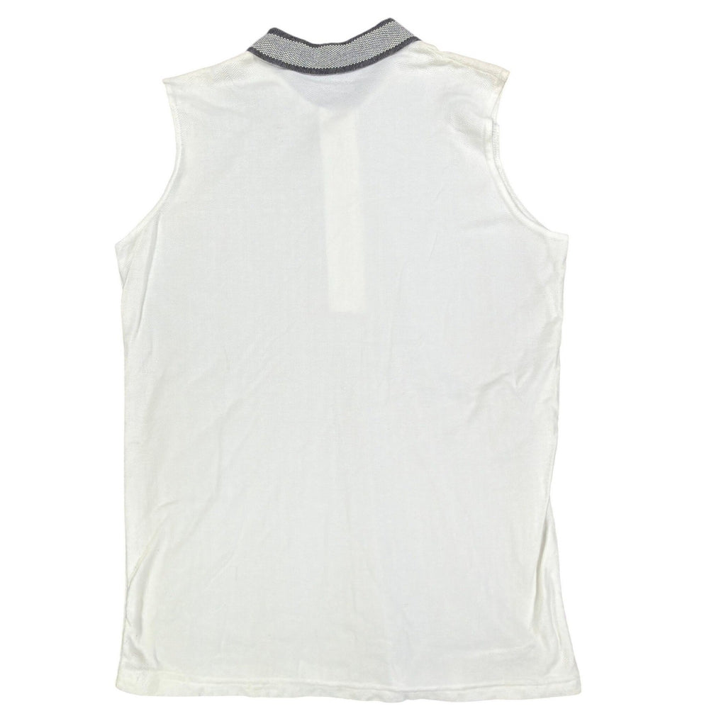 Dunbrooke Vintage Sleeveless Polo Shirt Women Large White Cotton New - take2supply