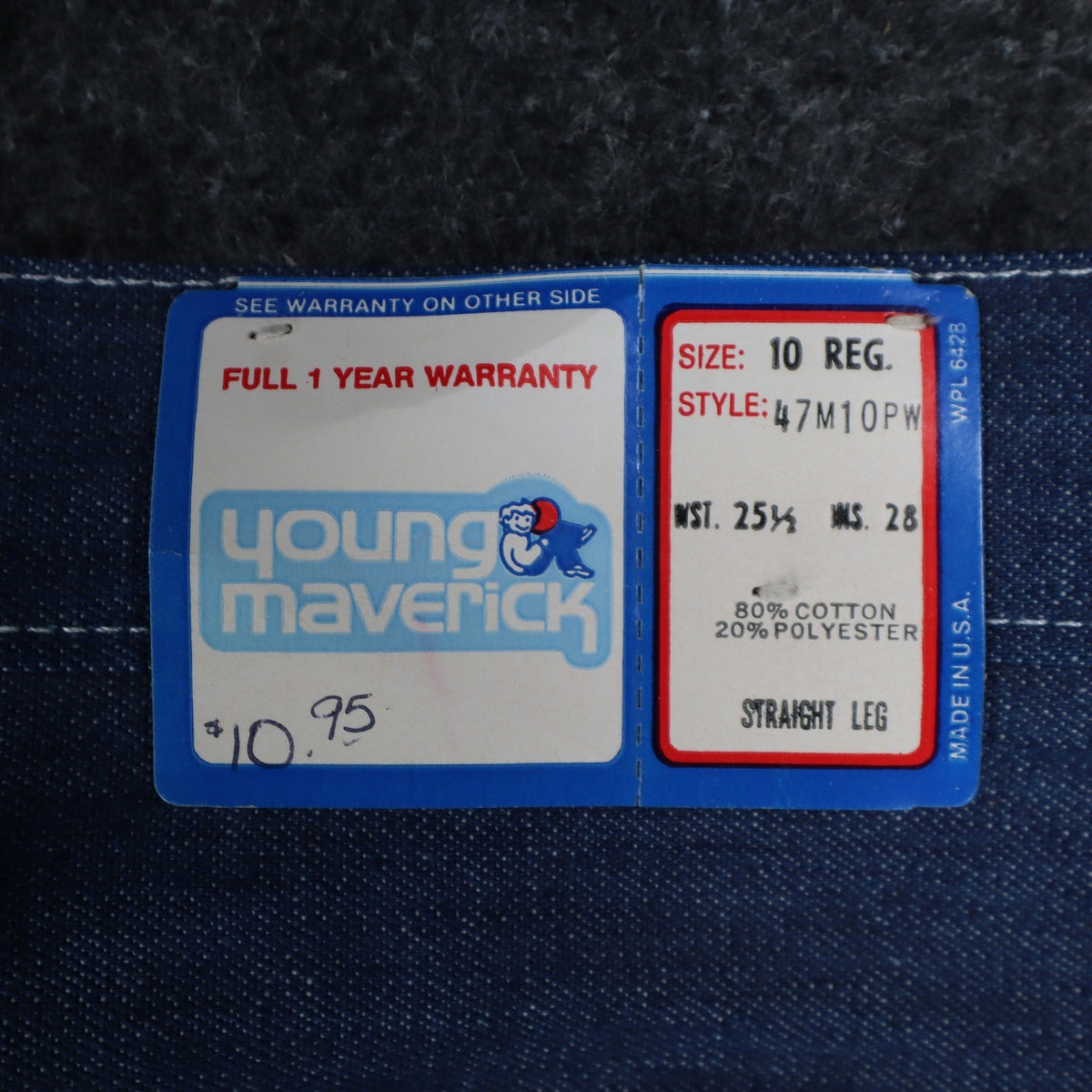 Vintage Young Maverick Boys Jeans 10 Regular Blue Straight Leg USA NWT - take2supply