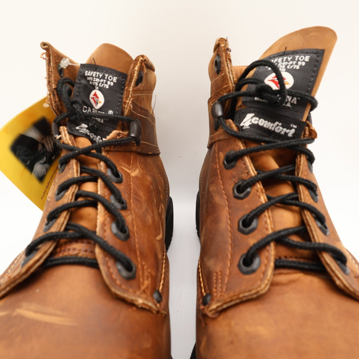 Carolina 6" Steel Toe Work Boots Mens 13 D Brown Leather Made in USA NWT - take2supply