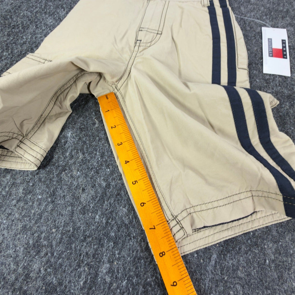Tommy Hilfiger Y2K Cargo Shorts Boys 6 Khaki Cotton Nylon NWT New - take2supply